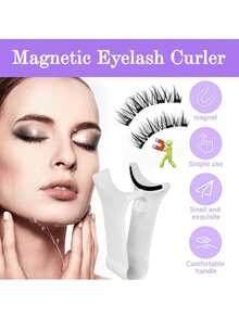 一套4件磁性眼线笔和磁性假睫毛套装 - 自然逼真可重复使用的磁性狐狸眼假睫毛，增强并拉长睫毛。（如果您不知道如何佩戴，请打开附带的视频。）假睫毛，万圣节，3D卷翘蓬松，无需胶水，佩戴舒适。强力磁铁，自然睫毛，假睫毛。 - 黑色 - 查看 5