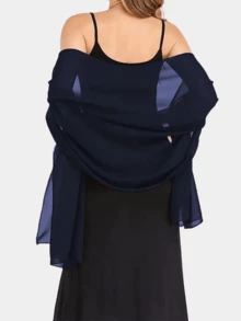 1pc Fashion Evening Dress Shawl, Lightweight Shawl, Extra Long Bridal Shawl For Women, Suitable For Wedding Party - A - View 10