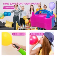 AOYI 便携式电动气球泵/电动气球充气器，适用于万圣节派对、礼品、婚礼庆典、节日派对装饰等场合。 - 查看 3