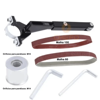 Transforme sua Esmerilhadeira em Lixadeira de Cinta com Adaptador 520x20mm