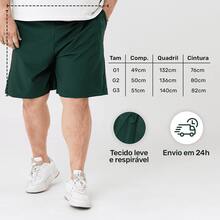 Tactel Plus Size Men's 3-Piece Bermuda Shorts - Sports Casual - 黑色/鉛色/冰色 - 查看 6