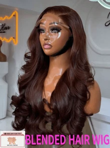 200% 密度巴西真人发无胶蕾丝前假发 4*4 5*5 13x4 13*6 高清隐形蕾丝预拔婴儿发，女士波浪卷发，耐高温纤维合成混合真人处女发假发 - S4 - 查看 2