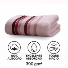 Giant Bath Towel Set 4 Pieces 100% Cotton Thick Plush Super Soft Excellent Absorption New Premier Valletex - 酒紅色/淺粉紅色 - 查看 5
