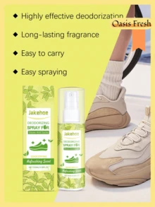 1/2 Stücke Schuh- & Socken Geruchsentferner Spray, entfernt Gerüche, erfrischt Schuhe & Socken, 100ml Flasche, Grüntee Duft, praktische Tagespflege, geeignet für alle