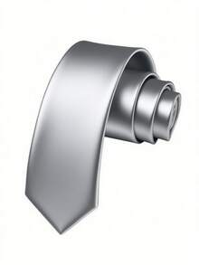 1 条男士领带，纯色光滑领带，商务正装，适合日常穿着、婚礼、庆典和商务着装男士领带 - 藏蓝色 - 查看 4