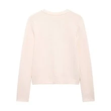 Nuevo Seelio Cardigan de punto con acento de botón dorado, para otoño/primavera - Beis - Ver 4