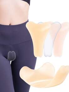 1 pieza/3 piezas Pegatinas de silicona impermeables y privadas para mujeres, para prevenir la exposición y la vergüenza al usar pantalones de yoga, trajes de baño para parques acuáticos, aguas termales o playa. Pegatinas de silicona especiales para la protección de las partes íntimas de las chicas en bikinis y trajes de baño.