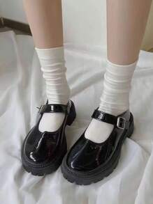 5/10 Pairs Of Women's Solid Color White Soft Comfortable Warm Knee-High Socks, Suitable For Daily, Outdoor Leisure Sports With Loafers, Sports Shoes Can Be Worn In All Seasons., Fall Socks - White - View 3