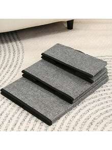 Simple Solid Color Foldable Pet Nest Stairs Two In One Pet Ladder Cat And Dog Stairs Teddy Thickened Sponge Ladder Foldable Cat And Dog Stairs Foldable Pet Stairs - Without - View 4