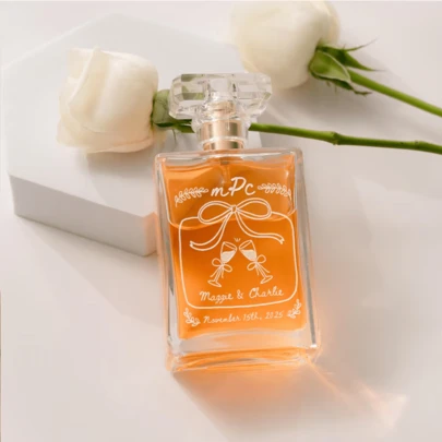 Personalisierte Hochzeitsperfumflasche - Individuelles verspieltes Parfümfläschchen als Geschenk für Neuvermählte, Bridal-Shower-Erinnerungsgeschenk für die Braut