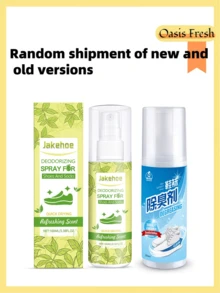 1/2 Stücke Schuh- & Socken Geruchsentferner Spray, entfernt Gerüche, erfrischt Schuhe & Socken, 100ml Flasche, Grüntee Duft, praktische Tagespflege, geeignet für alle