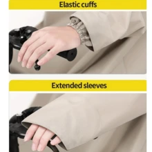 Raincoat For Electric Cars, Battery Motorcycles, Long Rainproof Poncho For Men And Women - 黑色 - 查看 3