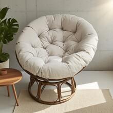 1个圆形鸟巢形靠垫 - 加厚雷达椅摇篮吊篮靠垫，适用于吊篮垫、鸟巢形蒲团垫、靠背雷达椅垫，户外防水，柔软舒适，防污，适合作为情人节礼物和其他节日礼物。