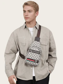 Men's Fashion Sling Bag, Multifunctional Chest Bag, Unisex Mini Backpack, Phone Bag, Crossbody Bag, Waist Bag, Suitable For Students, Commuting, Gifts, Autumn, Christmas, Valentine's Day, Back To School, Thanksgiving, Retro Sports Style, Casual Men's Bag, Wallet, Crossbody Bag, Business Crossbody Bag