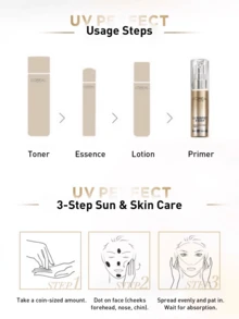 L’Oreal Paris UV Perfect Gold Tube Sunscreen 30+15ml, Broad Spectrum Protection, High SPF, Suitable For Daily/Outdoor Use, Water-Resistant, Oil-Control, Non-Greasy, Lightweight Texture, Suitable For All Skin Types Including Sensitive Skin, Moisturizing, Long-Lasting Protection, Ideal For Outdoor Activities And Commuting - New Multi-protection Primer External and Internal Protection Set - View 7