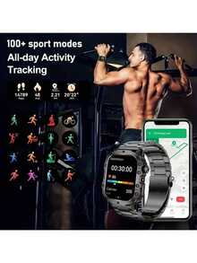 男女通用的 Li Ge 智能手表，语音助手，呼吸锻炼，亮度调节，抬起唤醒，多种运动模式，天气，手电筒，时钟，闹钟，计算器，不锈钢表带，无线，锂离子电池，锌合金机身，可充电