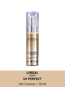 LOREAL UV Perfect Gold Tube Sunscreen 15/30ml, Broad Spectrum Protection, City Defense, High SPF, Suitable For Daily/Outdoor Use, Water-Resistant, Oil-Control, Non-Greasy, Lightweight Texture, Suitable For All Skin Types Including Sensitive Skin, Moisturizing And Nourishing, Long-Lasting Protection, Ideal For Outdoor Activities And Commuting, Enriched With Vitamin E And Natural Plant Extracts