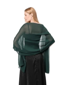 1pc Fashion Evening Dress Shawl, Lightweight Shawl, Extra Long Bridal Shawl For Women, Suitable For Wedding Party - A - View 17