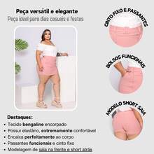 Plus Size Shorts - Dusty Pink - View 5