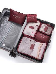 7pcs/6pcs/1pc Set Packing Cubes For Suitcases, Travel Luggage Packing Organizers, Shoe Bag, Clothing Underwear Bag, For Women & Man