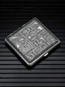 20 piezas Estuche de cigarrillos de metal con de patrón floral vintage