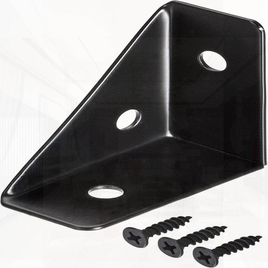 10Pcs 38mm X 38mm Angle Corner Brackets, Cold Rolled Steel Joining ...