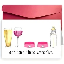 1pc Funny New Family Member Congratulations Card Cute BabyShower Card For New Mom Dad Parents, Couple Greeting Card, And Then There Were Four - For Birthday, Baptism - For New Parents & Friends - Perfect Gift For BabyShower - Multicolor - View 9