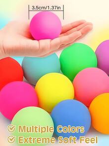 1/2/5/10/20 quả - Bóng giảm căng thẳng nhiều màu sắc, Bóng bóp đàn hồi, Bóng giảm stress co giãn, Đồ chơi cảm giác cầm tay, Dụng cụ giảm lo âu, Thích hợp làm quà tặng sinh nhật, Có thể dùng làm đồ nhồi trong hộp quà Gashapon, Đồ chơi massage ngón tay cho người lớn, Quà tặng tiệc tùng, Bóng đàn hồi, Đồ chơi bóng đàn hồi, Trang trí tiệc may vá, Bóng bóp đàn hồi - Quà tặng tốt nhất cho gia đình và bạn bè (Màu ngẫu nhiên) - Nhiều màu - Xem 6