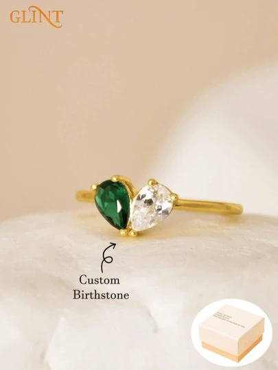 Custom Heart Birthstone Ring , Personalised 2 Birthstone Ring , Mothers Jewellery , Birthday Gift For Her , Stackable Ring , Bridesmaid Gift,Perfect For Weddings, Unique Women's Jewelry, Christmas Birthday Gift For Her,Gift For Her, Best Gift For Mother's Day, Valentine's Day, Easter,Daily Wear,For Birthdays,For Party