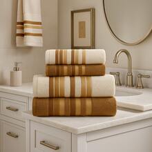 Bath Towel Set 4 Pieces 100% Cotton Thick Super Soft Terry Excellent Absorption New Premier Valletex - Krem - View 1