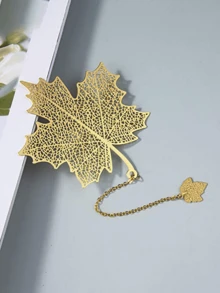 1PC Metal Bookmarks With Tassel, Beautiful Hollow Metal Brass Bookmark, Metal Leaf Flower Bookmarks, For Book Lovers, Writers, Readers, Teens, Men, Women, Adults, A Must-Have For Back-To-School Season - Gold - View 28