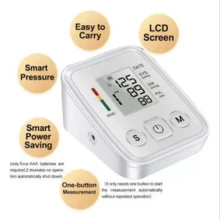 Tensiómetro digital automático de brazo color blanco con función de voz, monitor de presión arterial, dispositivo médico doméstico cuidado de la salud, tecnología avanzada precisa práctico para adultos mayores - Blanco - Ver 5