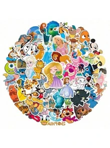 Disney Disney 50 PCS Set Of Cute Anime Stickers,Frozen Stickers,Elsa Stickers,Anna Stickers,Phone Stickers,IPad Stickers,Decals,Motorcycle,Luggage,Guitar Skateboard,Refrigerator Stickers,Computer Stickers,Cartoon Classic Stickers For Fun,Gifts,Stickers