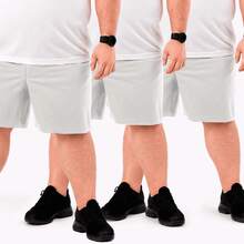 Tactel Plus Size Men's 3-Piece Bermuda Shorts - Sports Casual - 3 Ice - View 1