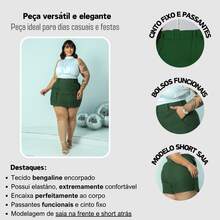 Plus Size Shorts - Army Green - View 6