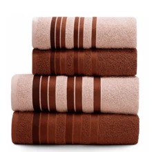 Bath Towel Set 4 Pieces 100% Cotton Thick Super Soft Terry Excellent Absorption New Premier Valletex - 亮橙色 - 查看 2