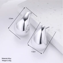 1pair Korean Fashionable & Minimalist Gold-Plated Small Peanut Shaped Earrings Suitable For Daily Wear, Parties, As A Gift For Valentine's Day,Mom,Mother,Mother's Day,Gift