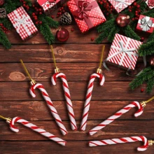 6er-Pack Neujahr Weihnachtsparty Geschenke Weihnachtsschmuck Zuckerstangen Weihnachtsbaum Ornamente Zuckerstangen Anhänger Dekoration Weihnachten Weihnachtsdekoration Weihnachtspyjamas Weihnachtsgeschenke Weihnachtsdekoration