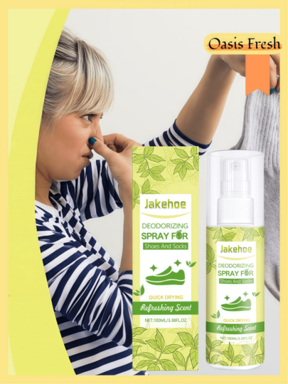 1/2 piezas Desodorante en spray para zapatos y calcetines, elimina olores, refresca zapatos y calcetines, botella de 100ml, fragancia de té verde, cuidado diario conveniente, apto para todos