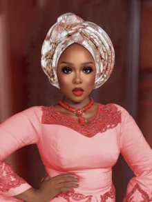 1件装女士多层箔纸蝴蝶结头巾发套睡眠帽 - 彩色 - 查看 15