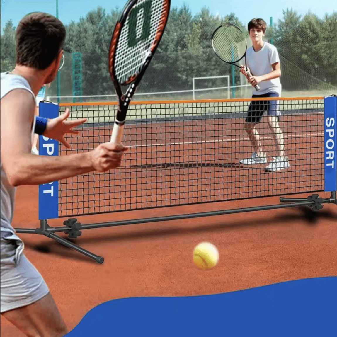 1pc Portable Tennis & Badminton Net 3.1m Wide Ideal For Gardens Courts Beaches Backyards Indoor/Outdoor Use Racks Not Included - Multicolor - View 6