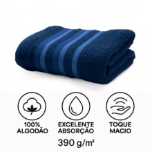 Bath Towel Set 4 Pieces 100% Cotton Thick Super Soft Terry Excellent Absorption New Premier Valletex - 藍色 - 查看 4