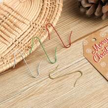 100 Pack Decorative Hooks Christmas Tree Decorative Hooks - Metal Wire Decorative Hooks For Hanging Christmas Tree Decorations, Christmas Hooks For Christmas Decoration Party Balls Home Decor Christmas Decorations Room Decor Winter