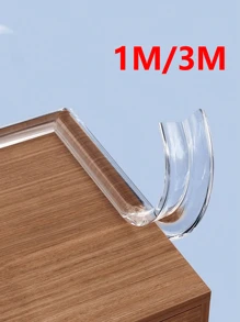 1/2 piezas Tira protectora de borde transparente de 1m/3m para pared, alféizar de ventana, mesa, escritorio, protector antichoque y amortiguador para el hogar