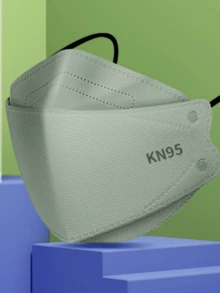 10片装成人柳叶形KN95莫兰迪独立包装透气口罩，极具吸引力的一次性防护口罩 - 彩色 - 查看 6