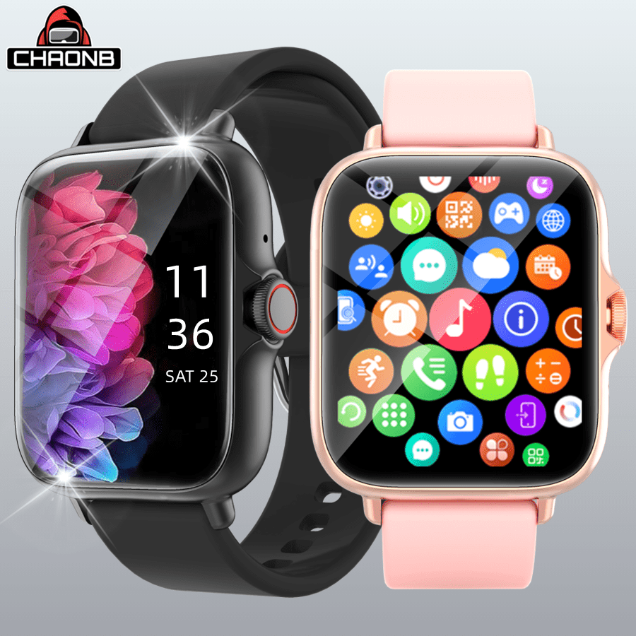 CHAONB Multi-Function Smart Watch For Men Women Fitness Sports Running Music Player Connect Phone Voice Call Message Display Smartwatch Fashion Connected Watches Sport Tracker BT Message Notification Heart Rate Sleep Monitor Phonebook Call Logs Alarm Remote Capture Pedometer Weather Timer Weather Information Display Consumer Electronics Alarm Clock SMS Social APP Message Reminder Step Count Digital Wrist Watches