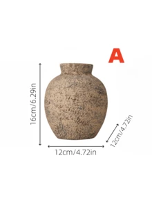 1 pieza Jarrón de cerámica japonés de estilo Wabi Sabi, de forma redonda y vientre estrecho, adecuado para decoración de arte en el hogar, decoración de sala de estar, arreglo floral de escritorio, decoración de entrada, decoración del hogar, decoración de habitación, jarrón de flores, jarrón de vidrio