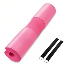 1 pieza Almohadilla de espuma gruesa para barra - Almohadilla para barra para sentadillas, elevaciones de cadera y zancadas - Almohadilla de apoyo de espuma para barra de sentadillas y hombros para mayor comodidad, perfecta para entrenamiento en el gimnasio, levantamiento de pesas - Negro, Rosa