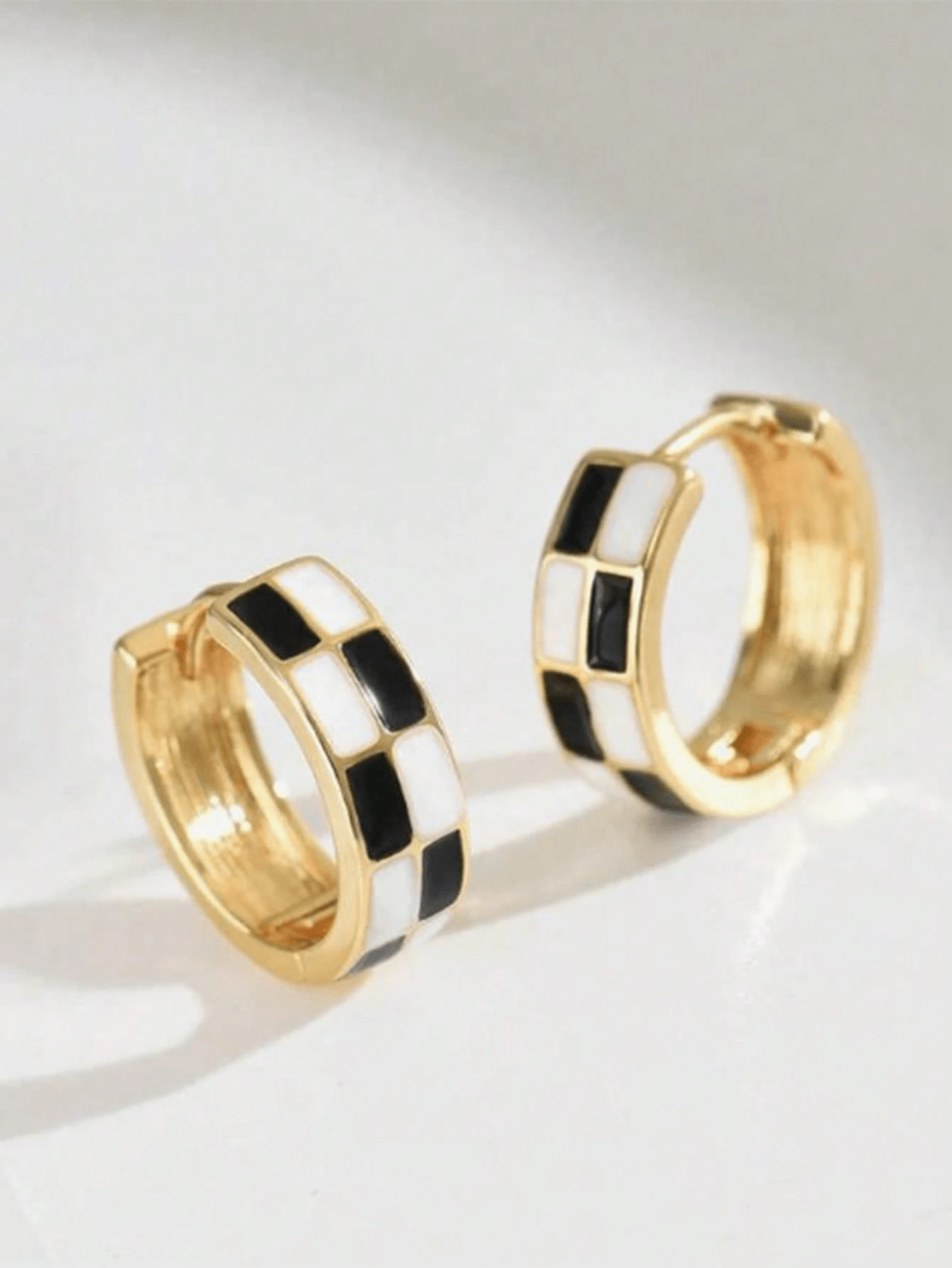 Vòng khuyên tai In Kiểm tra - Nhiều màu - Xem 1