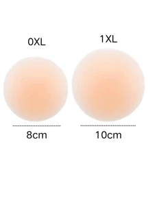 1 Pair Plus Size Silicone Invisible Nipple(8/10cm) Covers Pasties For Party Events - Khaki - View 6